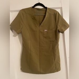 NWOT Figs Olive Scrub Top